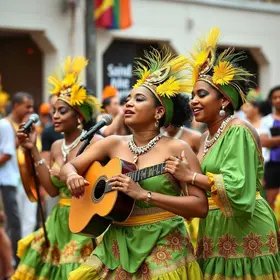 bloco feminino de samba-reggae
