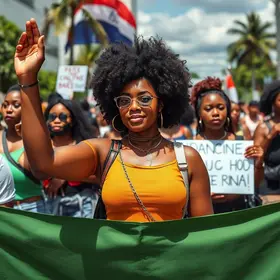 marchas de mulheres negras